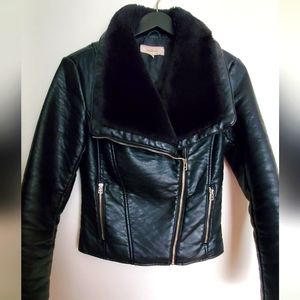 Wildflower faux leather jacket size XS